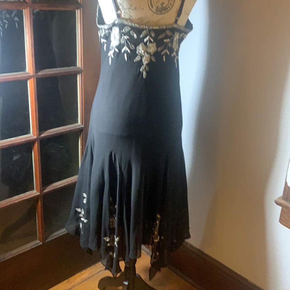 Black Beaded Salsa Dress - Picture 2 of 7